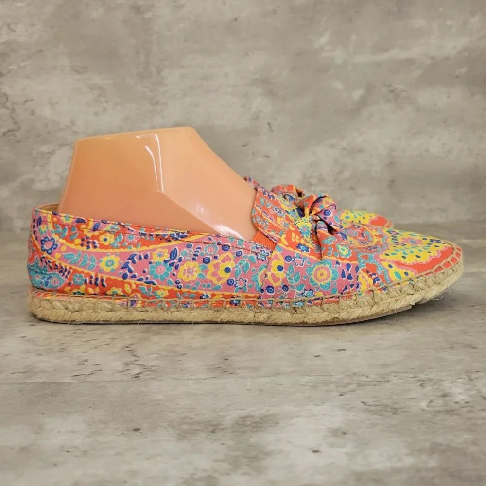 Talbots Womens Izzy Espadrille Flats Size‎ 9.5 M Paisley Slip On Shoe